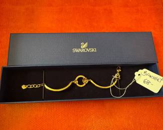 #31 - $68 - Swarowski bracelet gold plated 
