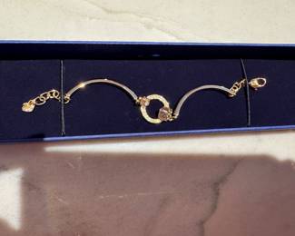 #31 - $68 - Swarowski bracelet gold plated 