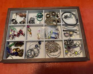 Lots of earrings including Murano 