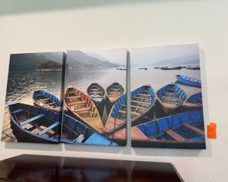 3 piece boat scene. $60