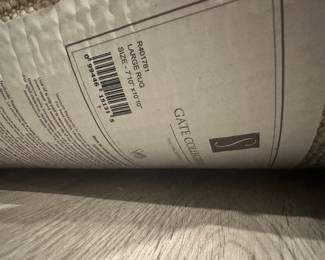 #16 - $100 - Shag rug cream & grey 7'10"x10"10 Gate Collection