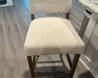 #21 - $300 - 4 linen style hemp color barstools 41Tx18x19