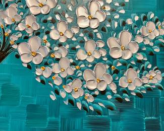 #1 - $90 - Magnolia tree painting 23.5T x 60w