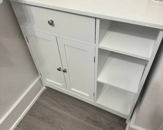 #45 - $60 - White bathroom cabinet 31x29wx12d