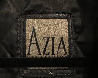 #82 - $60 - AZIA men's XL leather jacket in mint condition