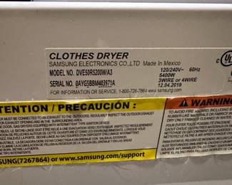 #24 - $700 - Samsung washer & dryer 2 years old active waterjet & moisture sensor