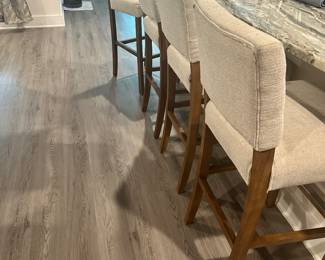 #21 - $300 - 4 linen style hemp color barstools 41Tx18x19