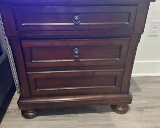 #51 - $80 - Brown night stand 2 drawers with secret drawer 30Hx29Wx18D