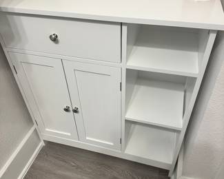 #45 - $60 - White bathroom cabinet 31x29wx12d