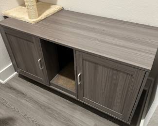 #25 - $120 - grey cat cabinet house 26x48x21