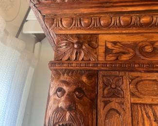 Corner detail of armoire.