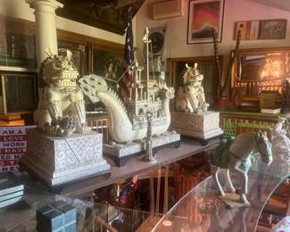 One of a kind carved food dog set with ship from 1800s estimated value $40,000
Selling for $25,000 or highest offer