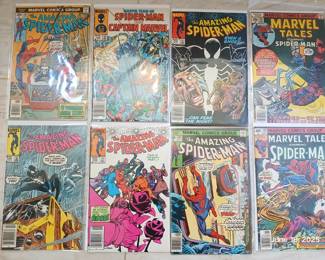 Amazing spiderman comic books.