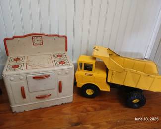 Tonka and tin toys.