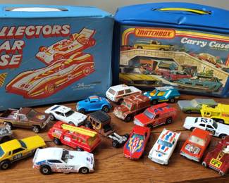 Vintage 1970s hotwheels collection with redlines.