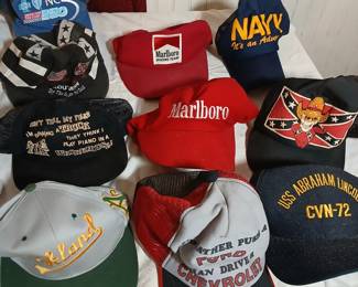 Vintage clothes and hats galore