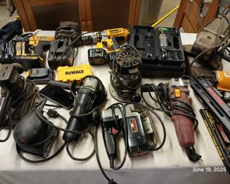 Lots of power tools.