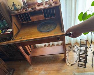 solid oak writing desk