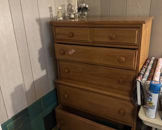 blonde dresser, solid wood