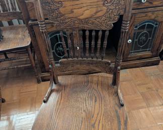 One of the dining room chairs