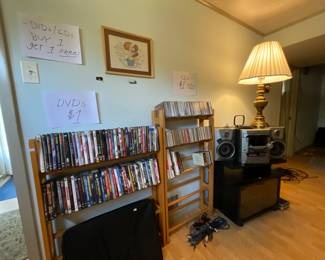 DVDs, CDs, and books!