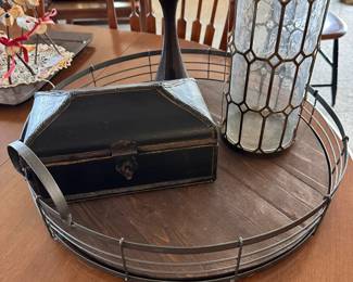 Rustic Barrel Tray