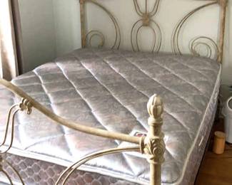 Full Sized Metal Bed With Headboard And Footboard And Frame