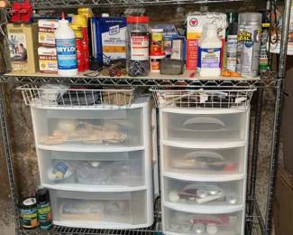 Painting And Home Repair Tools And Shelving