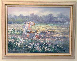 Artist Signed Painting On Canvas