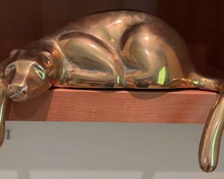 Dolbi Cashier Brass Resting Panther