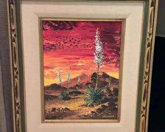 Sherman Signed Desert Painting