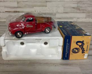 New Vintage Die Cast Metal Bank 1947 Studebaker Pickup 1999 Coors Brewery Collectible