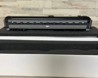 Vintage Santa Fe Heavyweight 70' Coach, specifically the "The Scout" HO scale model, numbered 3002