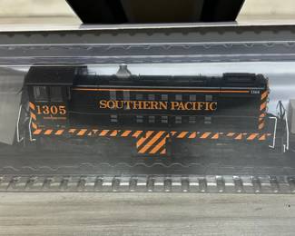 Southern Pacific Alco S-2 diesel locomotive, number 1305, in its "tiger stripe" Paint Scheme