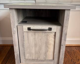 Nightstand with built-in plugs ins (by door)
Height: 26in
Width: 21in
Depth: 20in