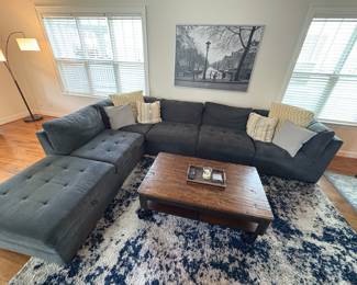 Couch: H37in L142 in
Ottoman L67 in