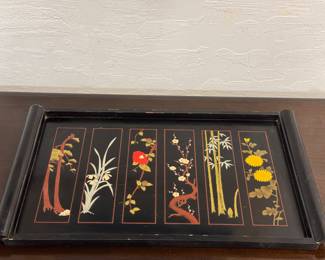 Beautiful vintage lacquer tray Asian