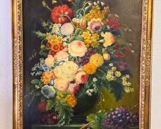 N.duBoise Large Floral Painting