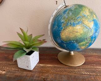 Dented world and nice faux plant