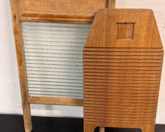 Antique washboard one with glass