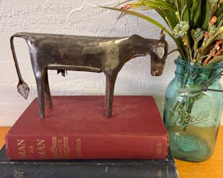 Cutest ever metal cow sculpture