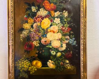 N.duBois Floral Paining / Signed