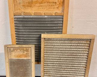 Antique washboard trio