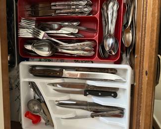 Kitchen cutlery, flatware, utensils