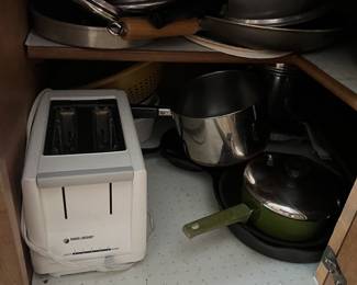 Pots, pans, small appliances