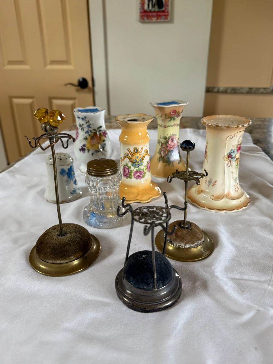 Victorian hat pin holders