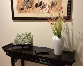 Lots of art purchased in China on travels.