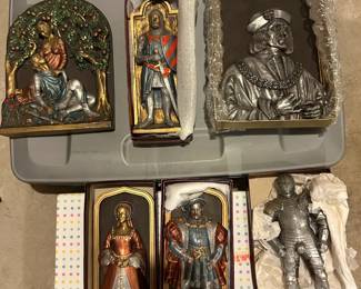 Authentic English figures/plaques