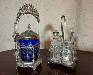 Lots of silver and gold, glass, crystal antiques. Mostly purchased in England.