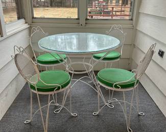 Vintage ice cream parlor set